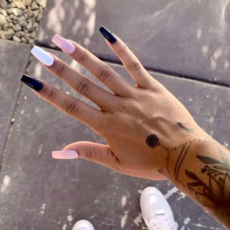 Glitzy Starry Sky Nails