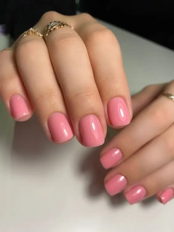 Short Matte Terracotta Nails with Line Art