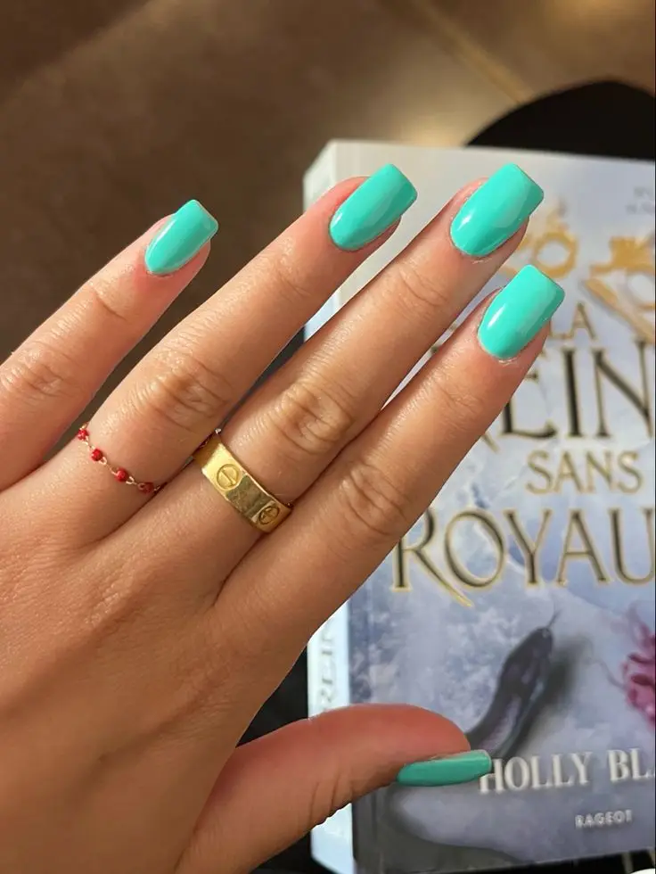 Peachy Nude Bohemian Nail Design with Botanical Art