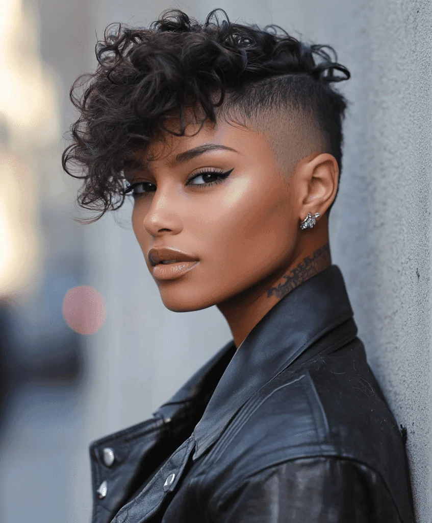 Curly Bob with Asymmetrical Layers