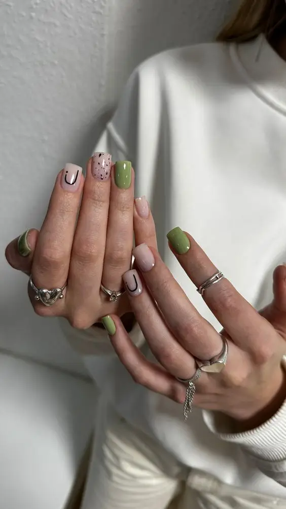 Frosted Lavender Tips Nail Design