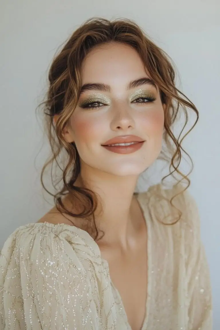 Golden Olive Smoky Eye Makeup