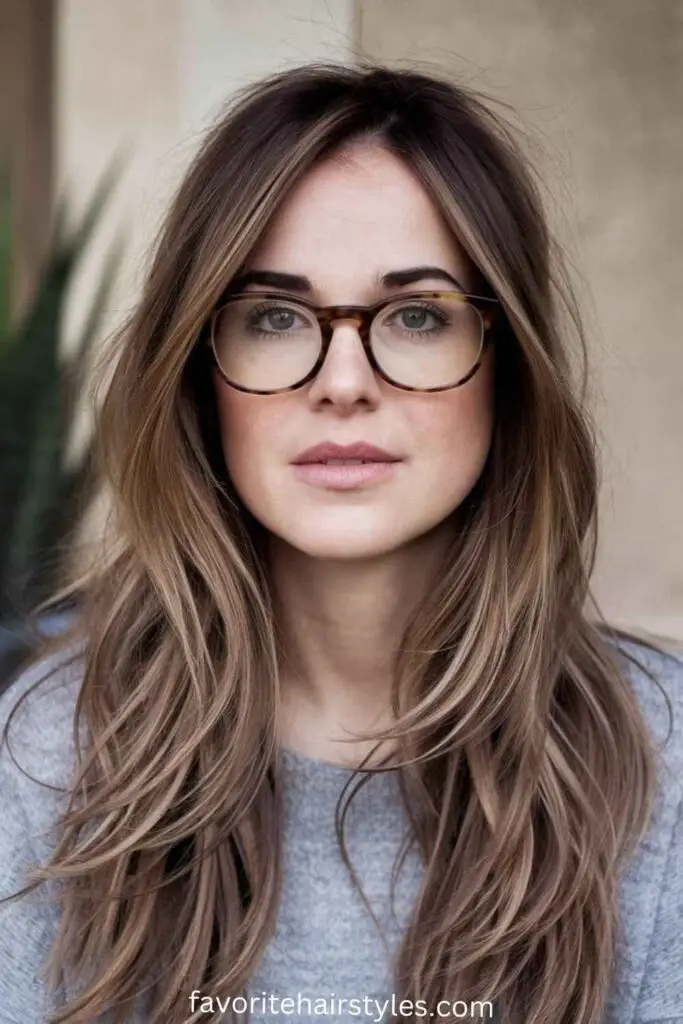 Elegant long hairstyle with soft layers and loose waves