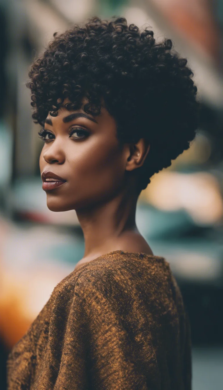 Chic Afro Bob with Bangs for Black Women