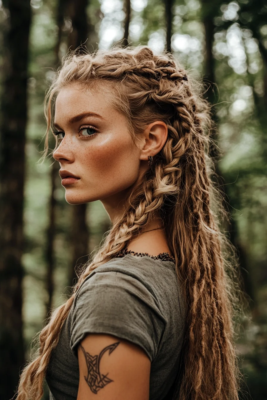 Braided Mohawk with Soft Twists