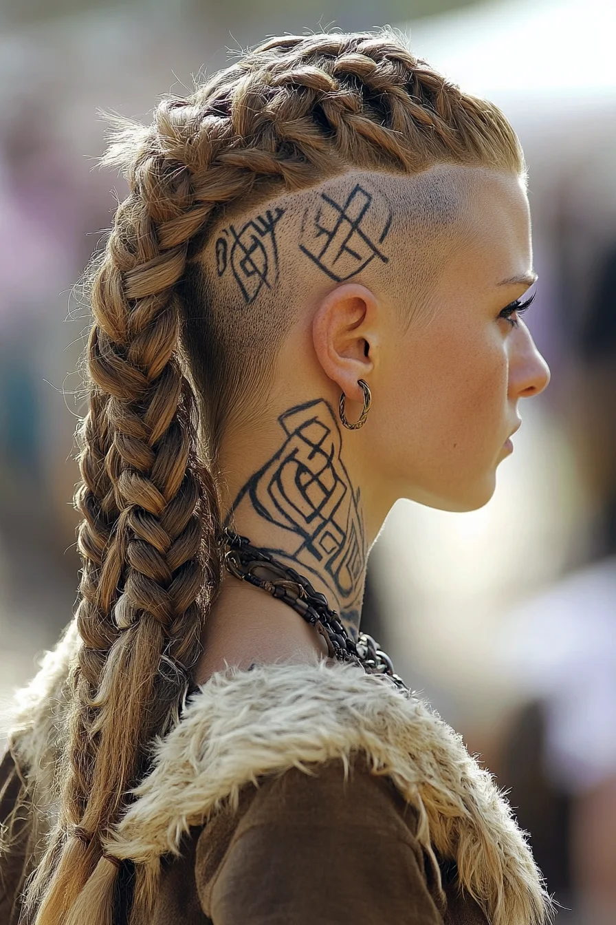 Viking-Inspired Layered Mohawk