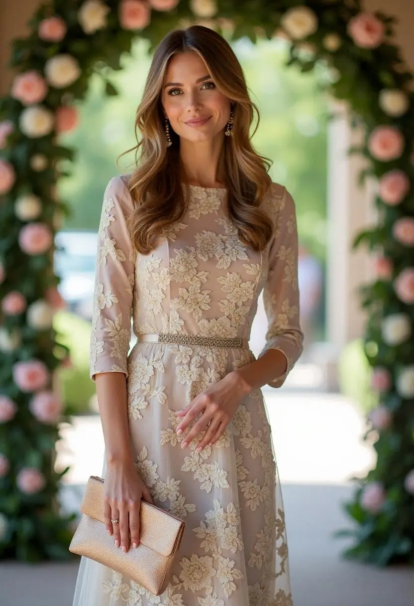 Luxurious Wedding Guest Style in Gold