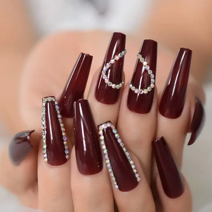 Matte Blush Nails with Minimalist Art