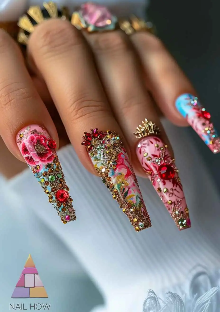 Bold Pop Art Nail Design with Vibrant Colors