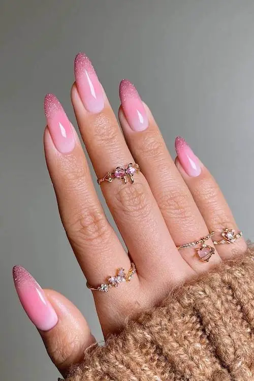 Crisp White Accent Spring Nails