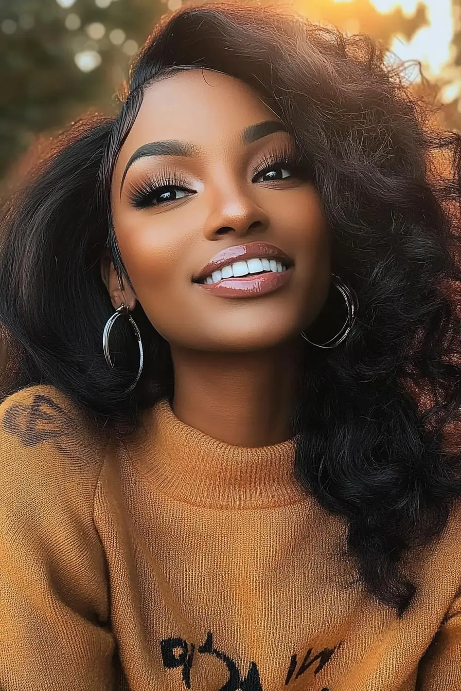 Elegant Wavy Bob for Black Women
