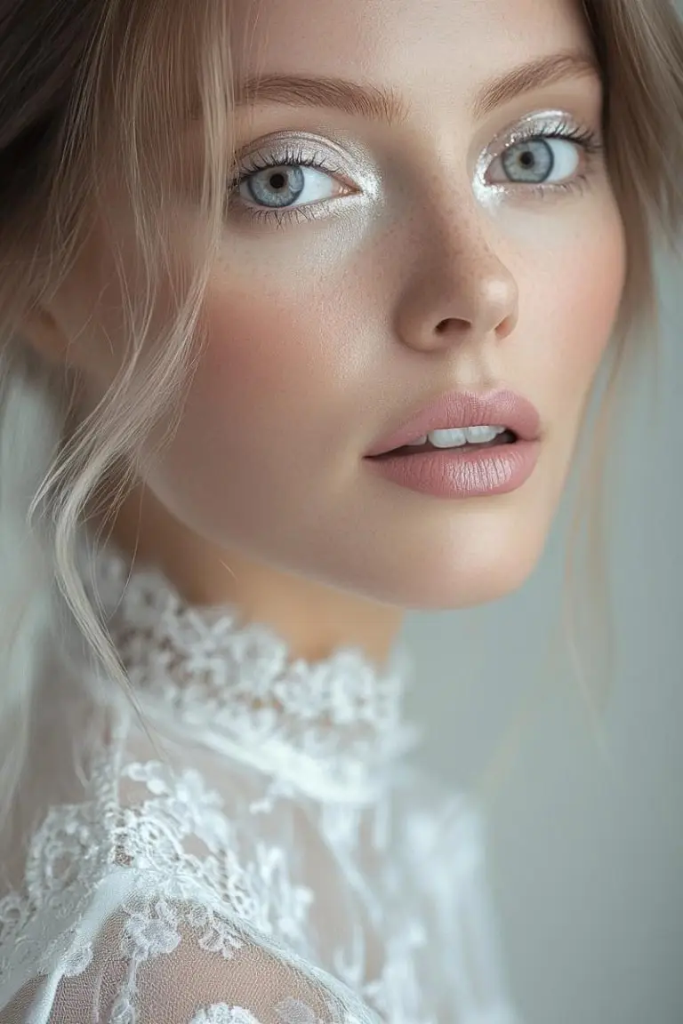 Silver Sparkle for Blue Eyes Makeup