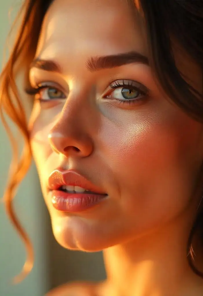 Graphic liner makeup with sharp black lines and minimal base makeup
