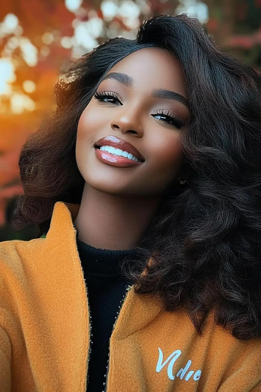 Gorgeous Voluminous Waves on a Bob for Black Women