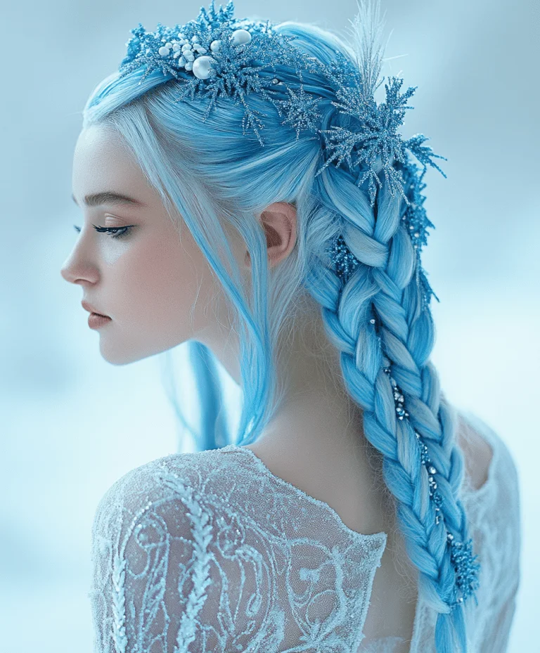Icy Blue Christmas Braids