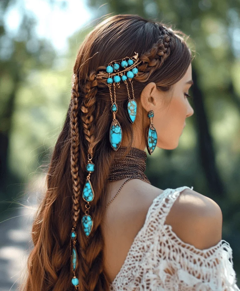 Turquoise Accented Winter Braids