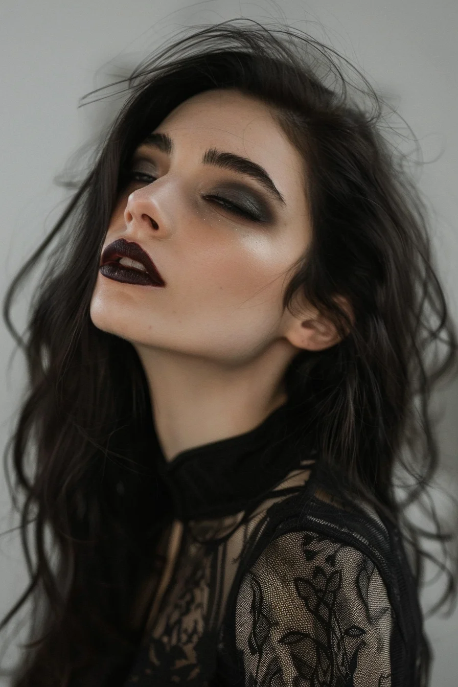 Chic Smoky Layers with a Raw Edge