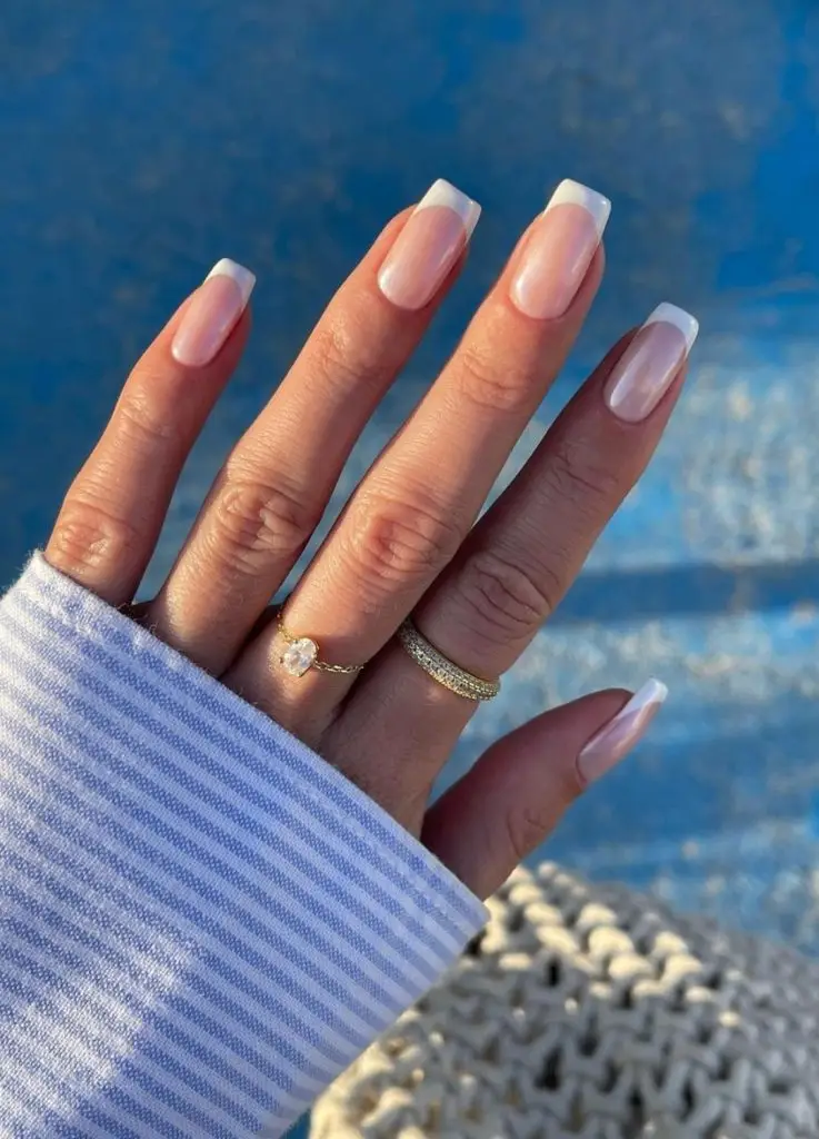 Short Nails in Semi-Translucent Ivory