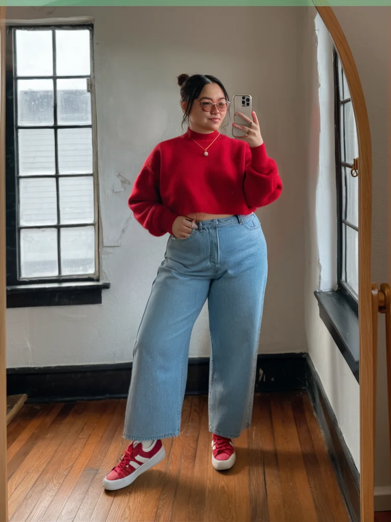 Plus-Size Knit Matching Set