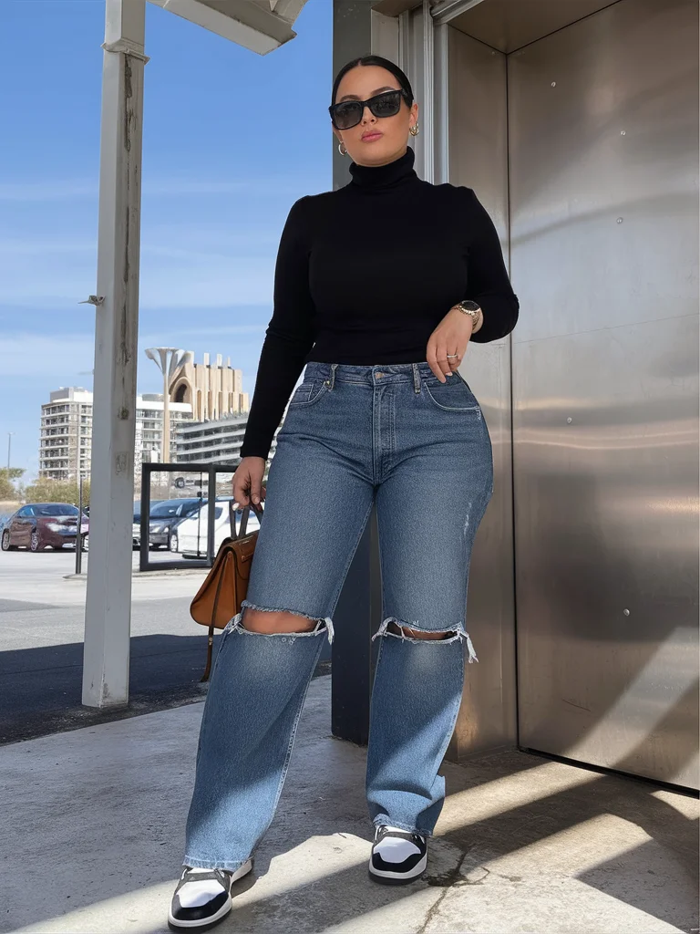 Plus-Size Modern Wide-Leg Pants Outfit