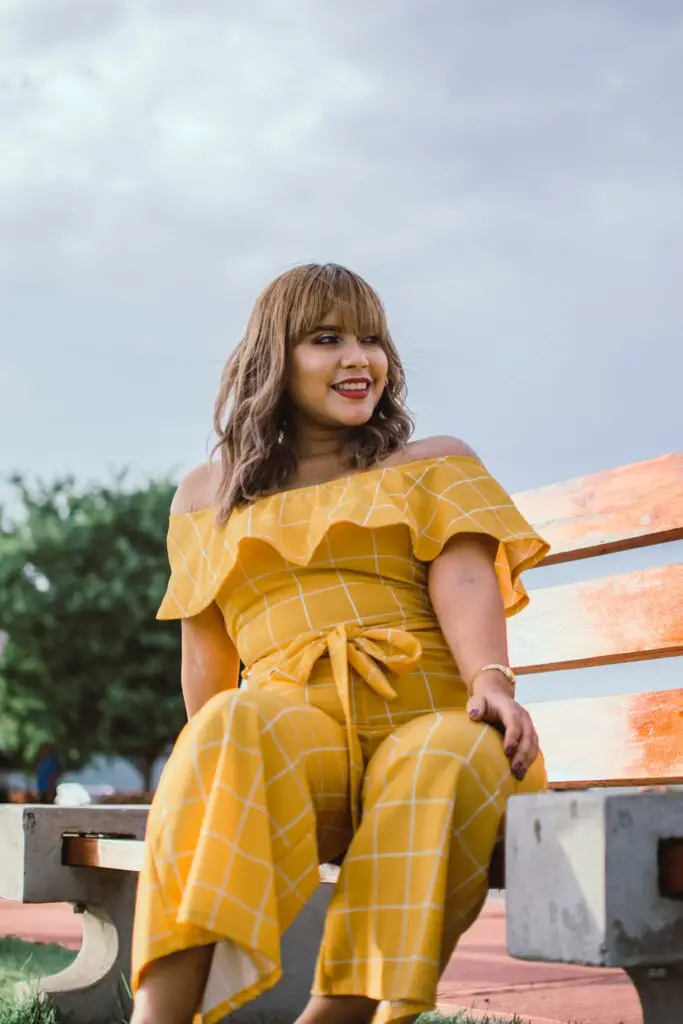 Plus-Size Bold Printed Blouse Outfit