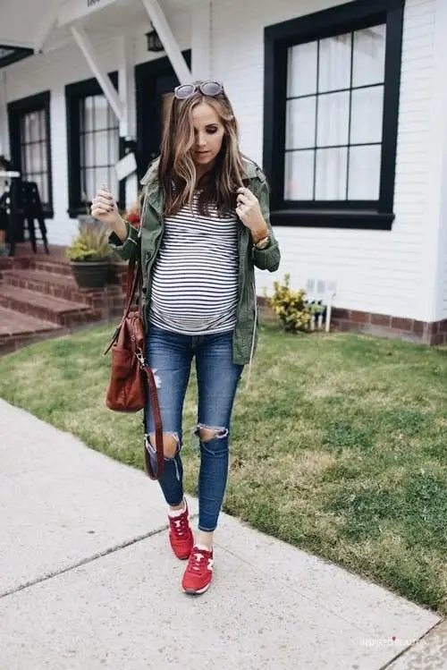 Effortless Cool in Distressed Denim