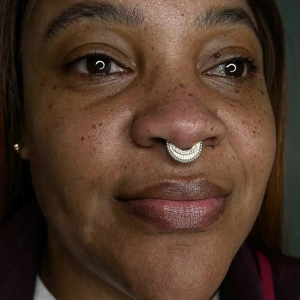 Timeless Septum Ring with Crescent Motif