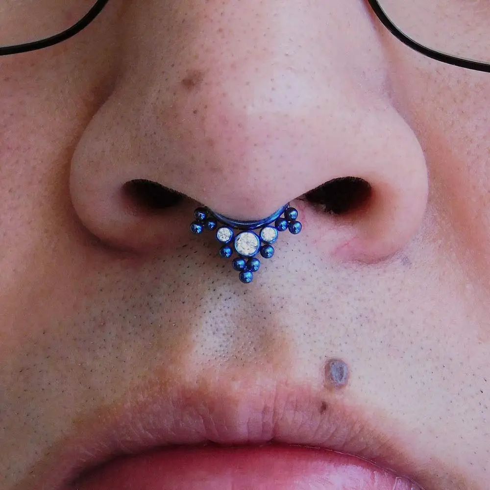 Elaborate Septum Ring with Ethnic-Inspired Patterns