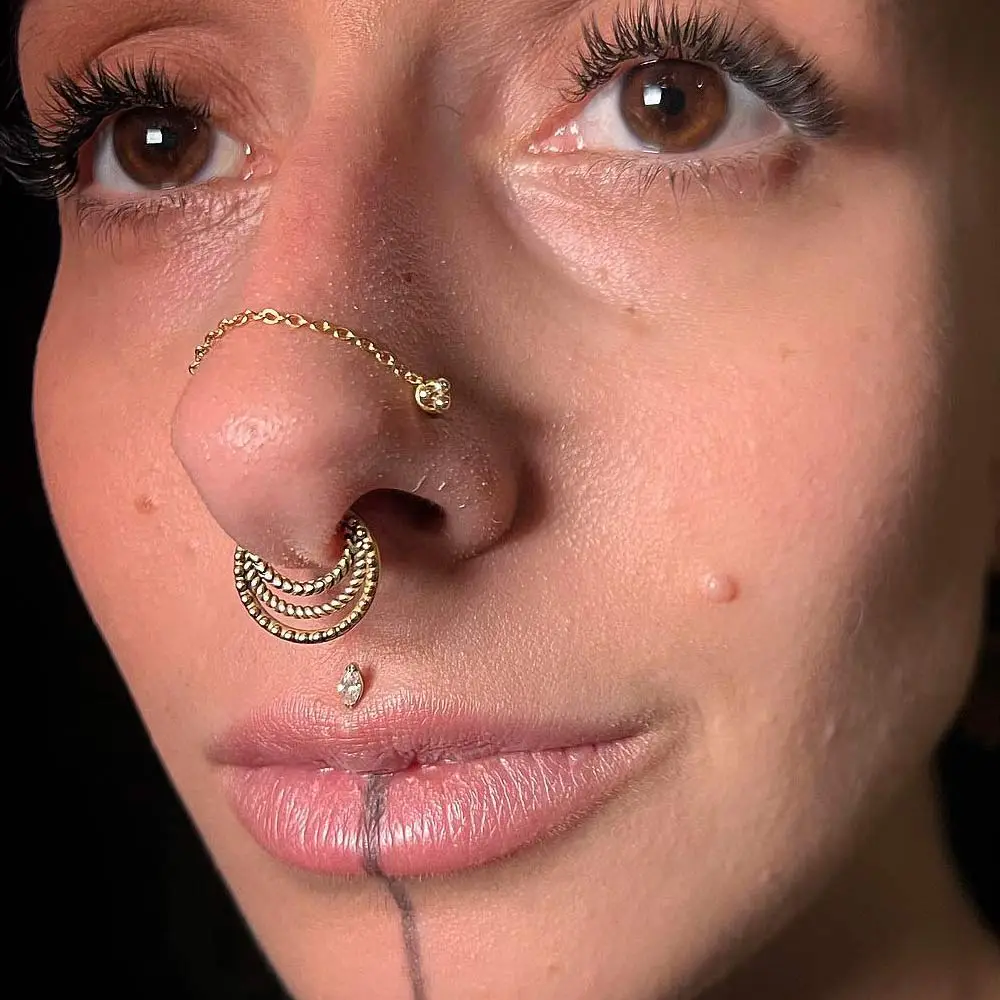 Minimal Septum Hoop with Satin Finish