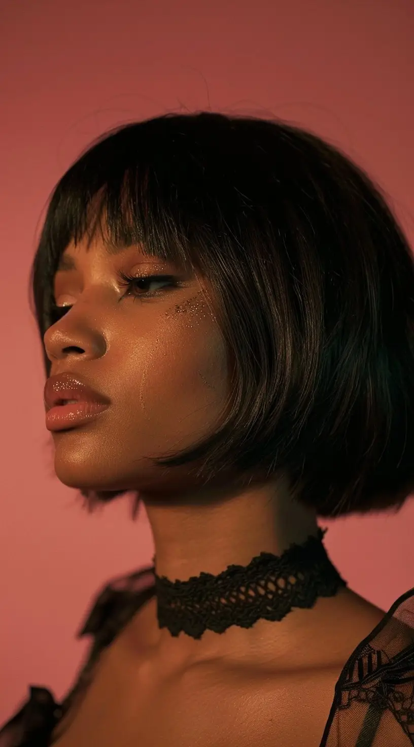 Short Bob with Blunt Bangs