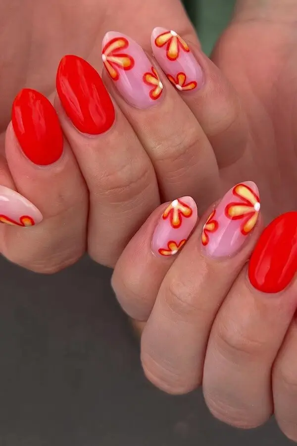 Geometric pattern with pastel petal inspiration
