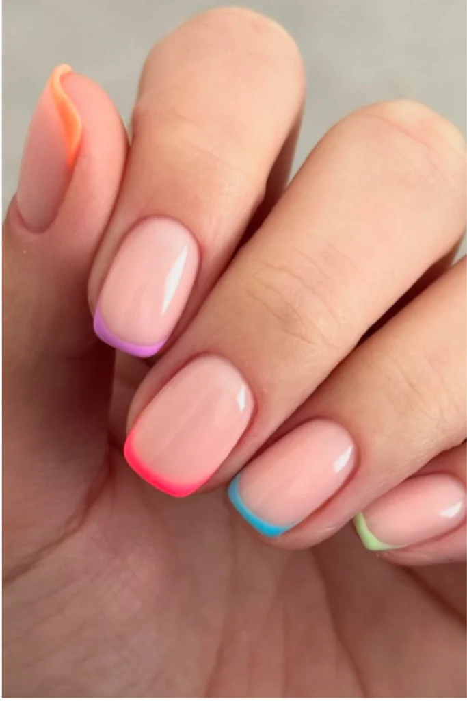 Vivid Square Nail Design for Spring 2025