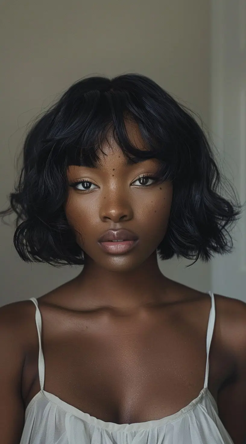 Tousled Bob with Soft Bangs